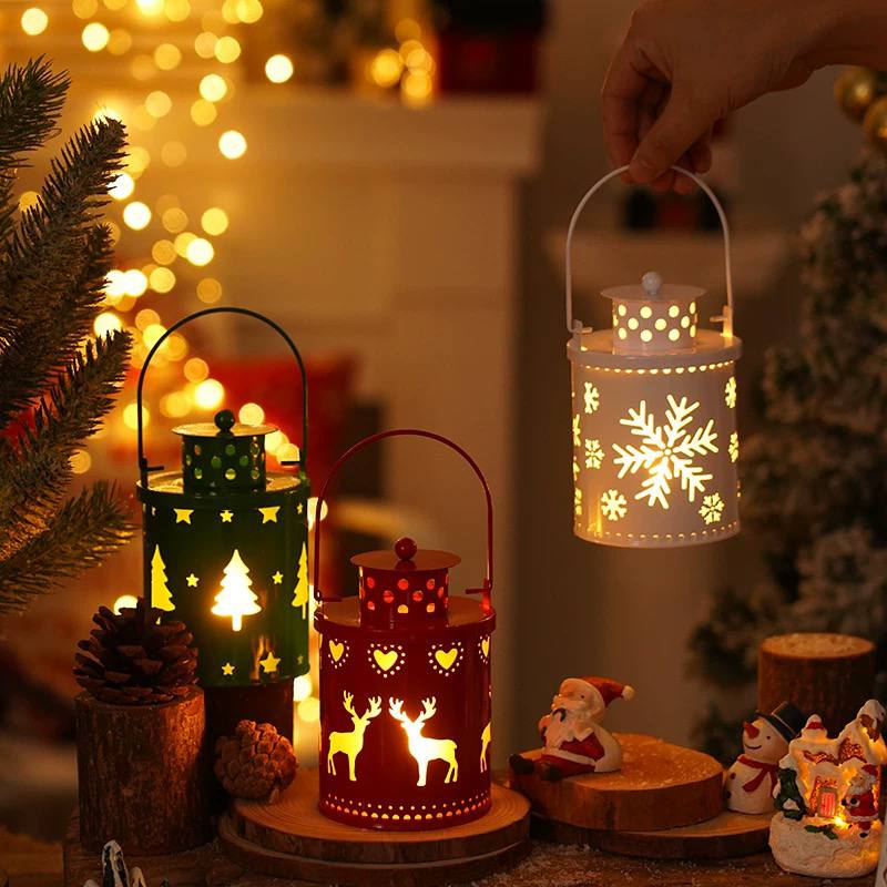 Christmas LED Candle Lantern – Nordic Style Holiday Decoration Light for Home & Parties