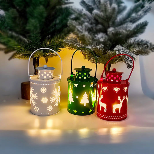 Christmas LED Candle Lantern – Nordic Style Holiday Decoration Light for Home & Parties